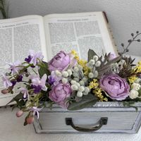 ピンポンマム,フラワーアレンジメント,花のある暮らし,造花,ジャングル化計画の画像