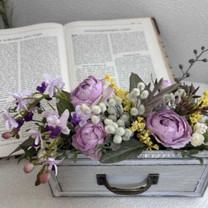 ピンポンマム,フラワーアレンジメント,花のある暮らし,造花,ジャングル化計画の画像