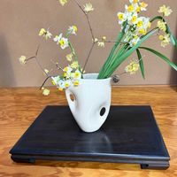 スイセン,ロウバイ,いけばな,iPhone撮影,和室の画像