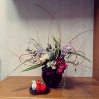 アルストロメリア,スイートピー,ブルースター,ユキヤナギ,ユーカリの画像