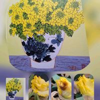 ビバーナム,ネズミモチ,ハーデンベルギア,菜の花,信号待ちで…の画像