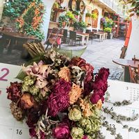 ジニア,セイヨウニンジンボク,バラ,ユリ,ルドベキアの画像