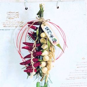 ローズマリー,唐辛子,落花生,稲穂,手作りの画像