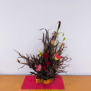 シラン,グロリオサ,いけばな,生花,花のある暮らしの画像