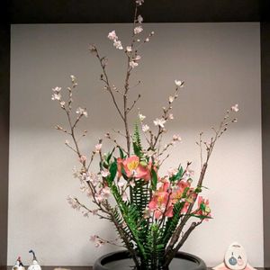 アルストロメリア,啓翁桜,いけばな,休日,平和を願う☆の画像