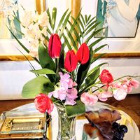 スイートピー,チューリップ,ラナンキュラス,スイトピー,雪に負けないの画像