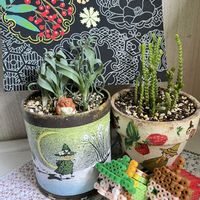 ムスコーサ,アルブカ コンコルディアナ,アイロンビーズ,ムーミンの日,さくら餅子さんのリメ缶の画像