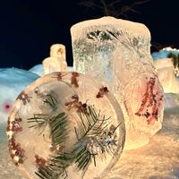 アイスフラワーキャンドル,ドライフラワーアレンジ,北海道,冬を楽しむ,冬の風景の画像