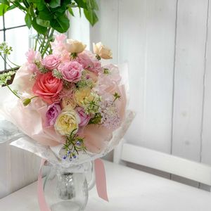 フラワーアレンジメント,ブーケ,癒し,レッスン作品,ばら バラ 薔薇の画像