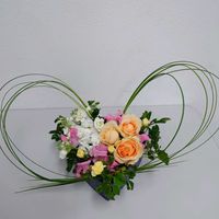 スイートピー,バラ,八重咲きストック,スプレーカーネーション,ポリシャスの画像