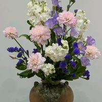 スターチス,ストック,ダリア,トルコキキョウの画像