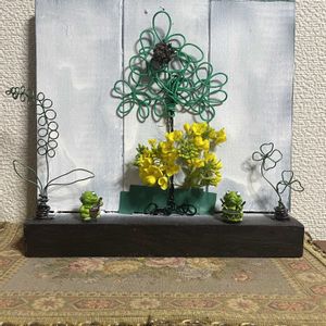 菜の花,ハンドメイド,ワイヤークラフト,元気もらえる,今日のお花の画像