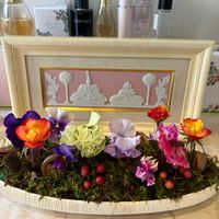 ウメ,ウメ,オタフクナンテン,ミモザのリース,シンピジュームの画像