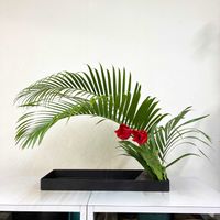 チューリップ,アレカヤシ,いけばな,草月流の画像