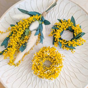ミモザ,銀葉アカシア,リース,スワッグ,花のある暮らしの画像