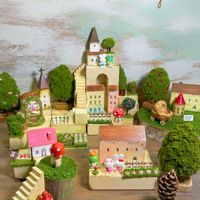 松ぼっくり,木の実のアレンジ,ハンドメイド,ジオラマ,ワークショップ の画像