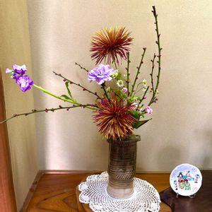 梅(うめ),メロゴールド,生け花の画像