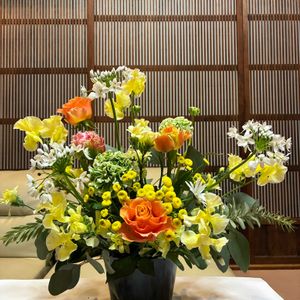 アリウム,アリウム,バラ,バラ,マーガレットの画像