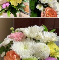 白梅,白梅,フラワー アレンジメント,チロリアンデージー・ロベラ,チロリアンデージー・ロベラの画像