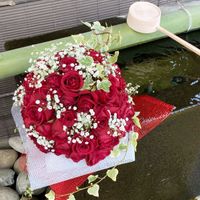 カスミソウ,バラ,ヘデラ,アイビー,散歩道の画像