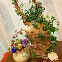 シュガーバイン,ヒヤシンス,ワイヤープランツ,ハンドメイド,寄植えの画像