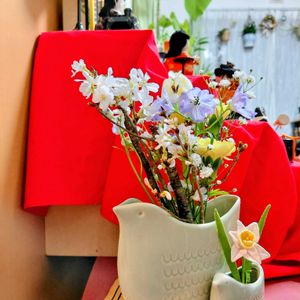 ユキノシタ,ミニブーケ,苔テラリウム,つぶやき,水挿しの画像