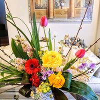 ガーベラ,スイートピー,チューリップ,ハナモモ,フリージアの画像