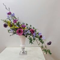 コデマリ,スイートピー,スカビオサ,ラナンキュラス,ミモザの画像