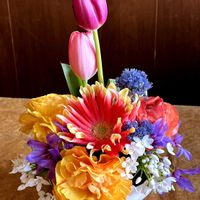 アリウム,ガーベラ,チューリップ,ラナンキュラス,リューココリネの画像