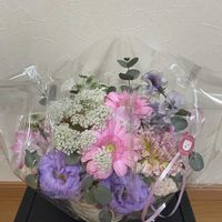 スイートピー,ダリア,ユーカリ,フラワーアレンジメント,ブーケの画像