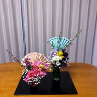 カスミソウ,スイセン,ストック,モモ,スイトピーの画像