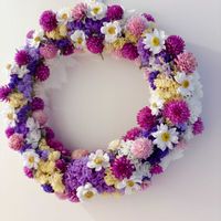 スターチス,花かんざし,千日紅（せんにちこう）,リースの画像