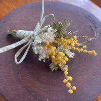 ミモザ,コサージュ,ドライフラワーのある暮らし,卒業おめでとう✨の画像