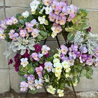 ビオラ,リース,ビオラのリース,ガーデニング初心者,ビオラと葉牡丹のリースの画像