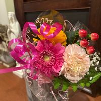 カーネーション,ガーベラ,バラ,ブーケ,花散歩の画像