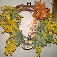 スイートピー,チューリップ,ミモザ,ミモザ,桃の花の画像