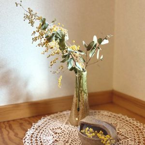 ネコヤナギ,ユーカリ,ミモザ,ミモザ,スプレーバラ ナギサウェーブの画像