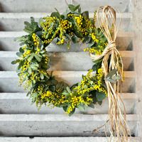 ミモザ,ミモザ,ミモザアカシア,ミモザのリース,フラワーアレンジメントの画像