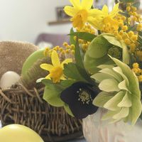 クリスマスローズ,ミモザ,水仙,手作り,花のある暮らしの画像