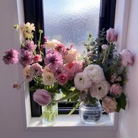 チューリップ,ラナンキュラス,ラナンキュラス　ラックス,ラナンキュラス　キャスパー,ブーケの画像