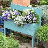 ガーデニング,ベンチプランター,ベンチプランター寄せ植え,ベンチプランターDIYの画像
