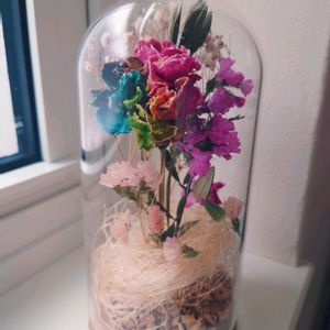 オリーブ,カスミソウ,スターチス,ドライフラワー,手作りの画像