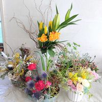 バラ,プリザーブドフラワー,ユキヤナギ（雪柳）,ドライフラワー,フラワーアレンジメントの画像