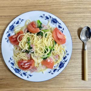 かき菜,ペペロンチーノ,優しい色,穏やかな時間,静かな時間の画像