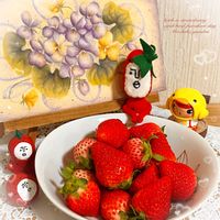 イチゴ,いちご,大人の着せ替え人形,果物,トールペイントの画像
