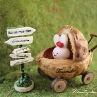 どんぐり,木の実のアレンジ,どんぐりの帽子,ミニジオラマ,ワークショップ作品の画像