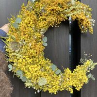 ミモザ,ミモザのリース,リースの画像