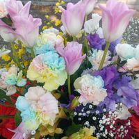 カーネーション,カスミソウ,花手水,春日神社⛩️の画像