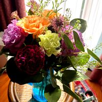 トルコキキョウ,トルコキキョウ,ユーカリの画像