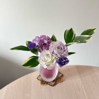 スターチス,トルコキキョウ,鳴子百合,キッチン,和室の画像